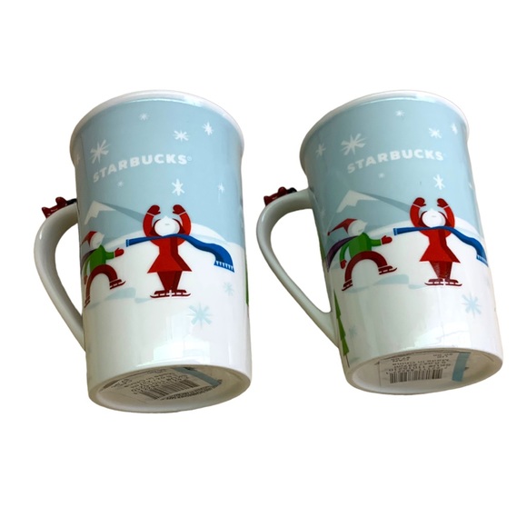 NWT Starbucks 2021 Snow Day Dog on Sled Ice Skaters Biplane Collectible Mug Cups - Picture 11 of 12